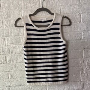 Striped Sleeveless Knit Top